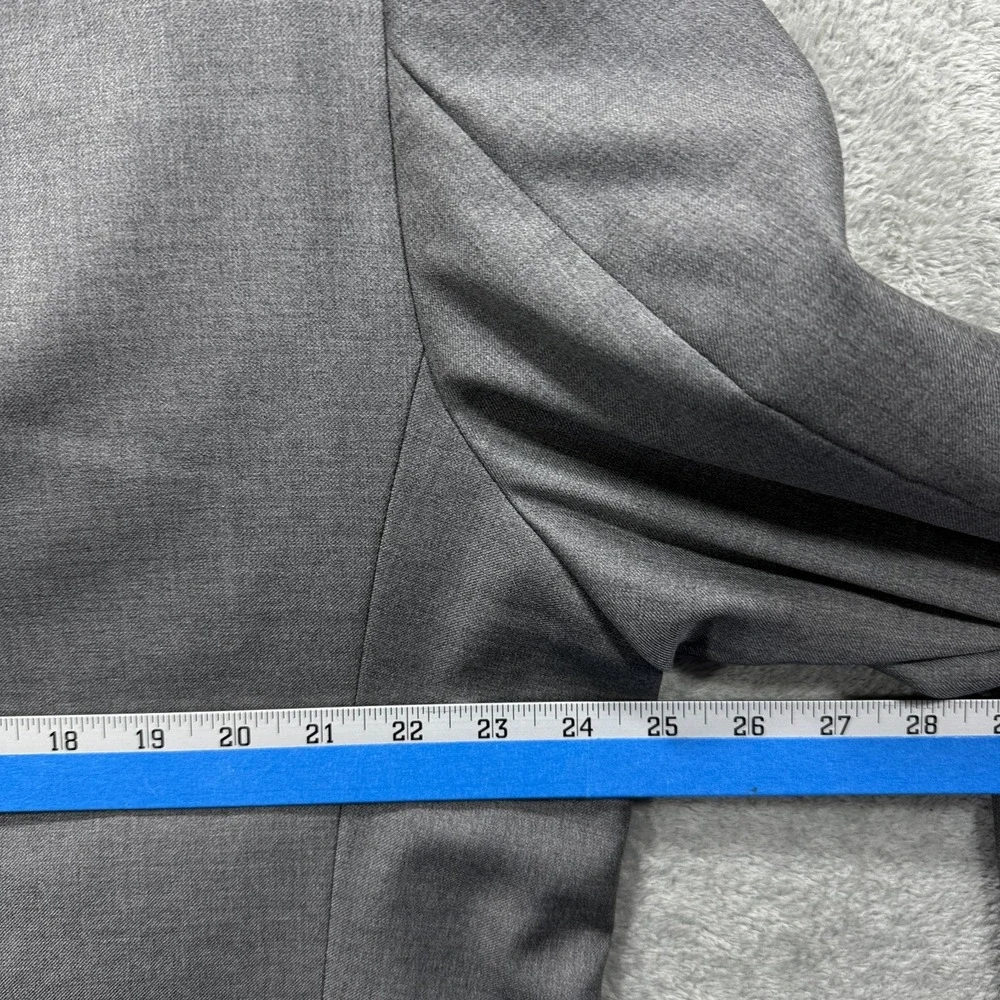 J.Hilburn Blazer Mens 47L Gray Wool Sport Coat Vitale Barberis Canonico Italy
